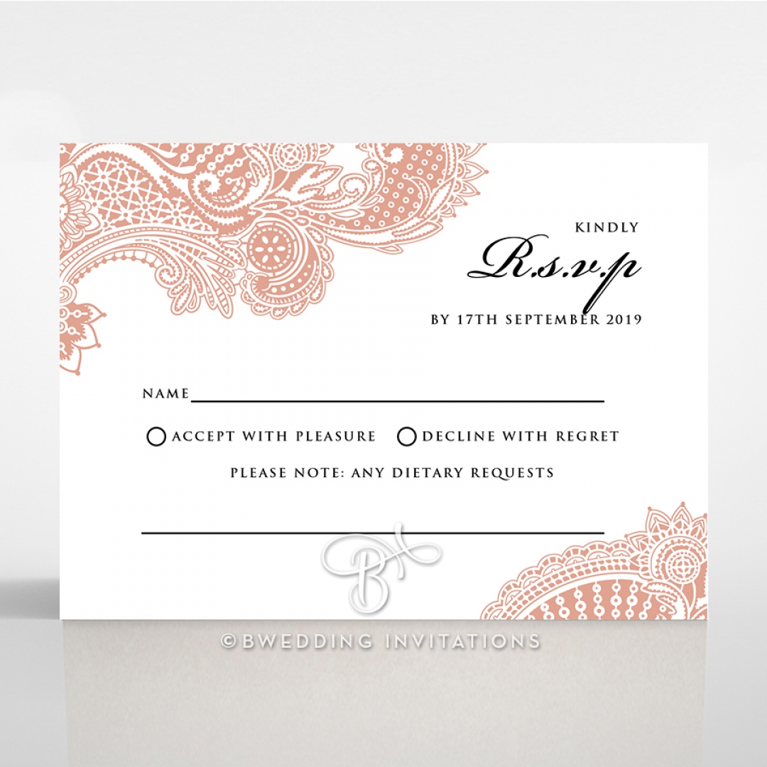 Regal Charm Letterpress rsvp design