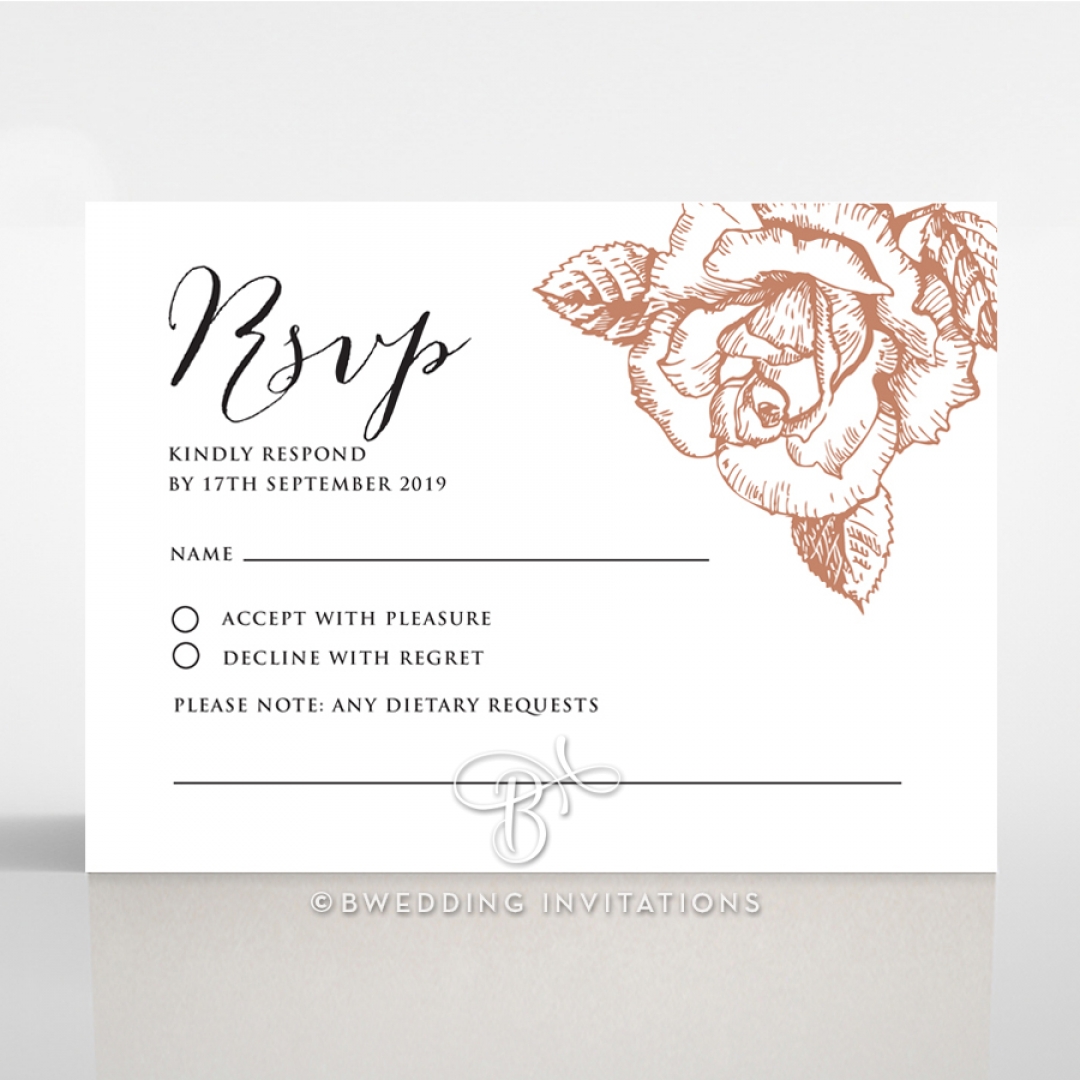 Rose Garden rsvp card design