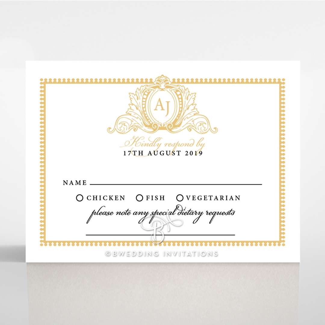 Royal Lace rsvp wedding enclosure card design