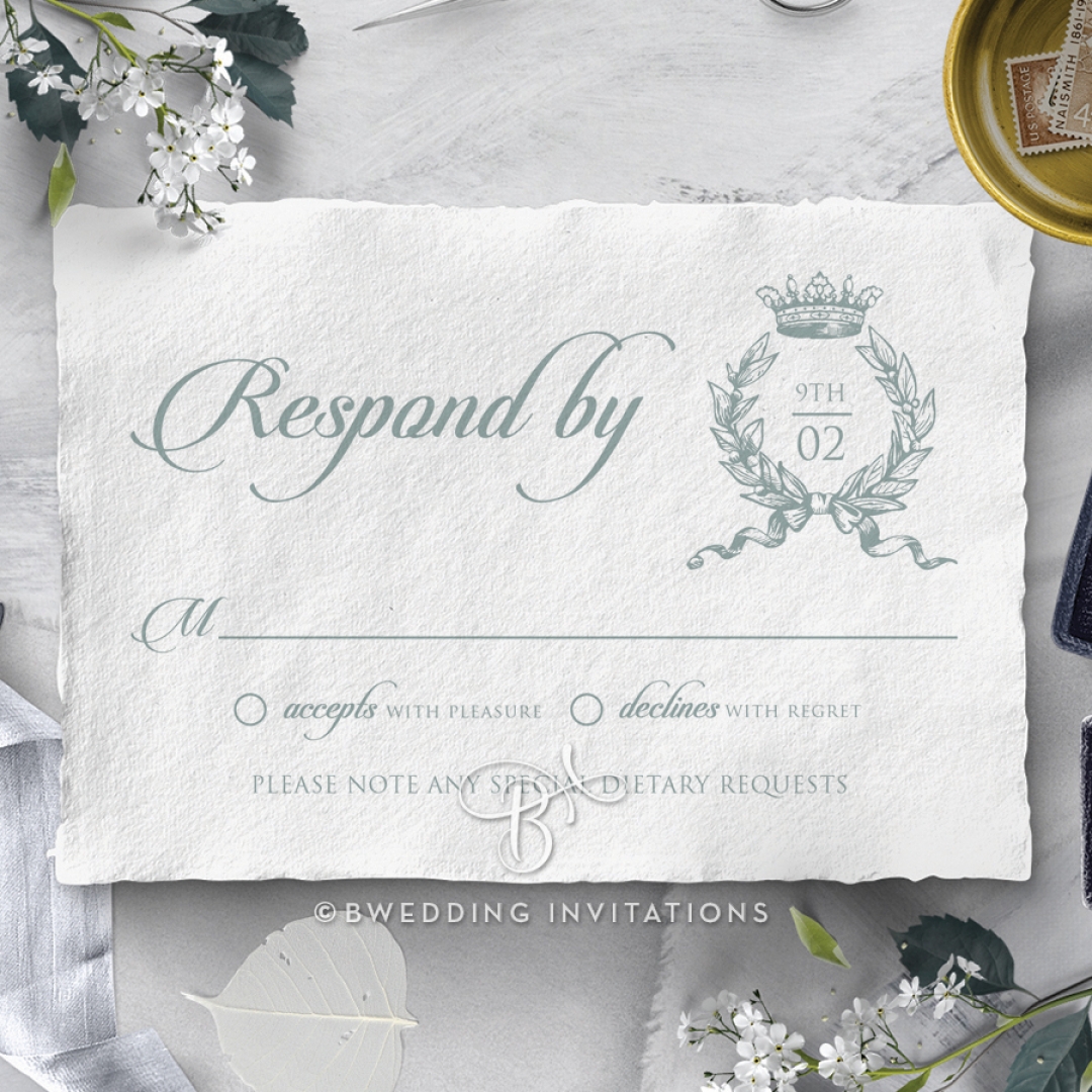 Royalty with Deckled Edges rsvp enclosure card