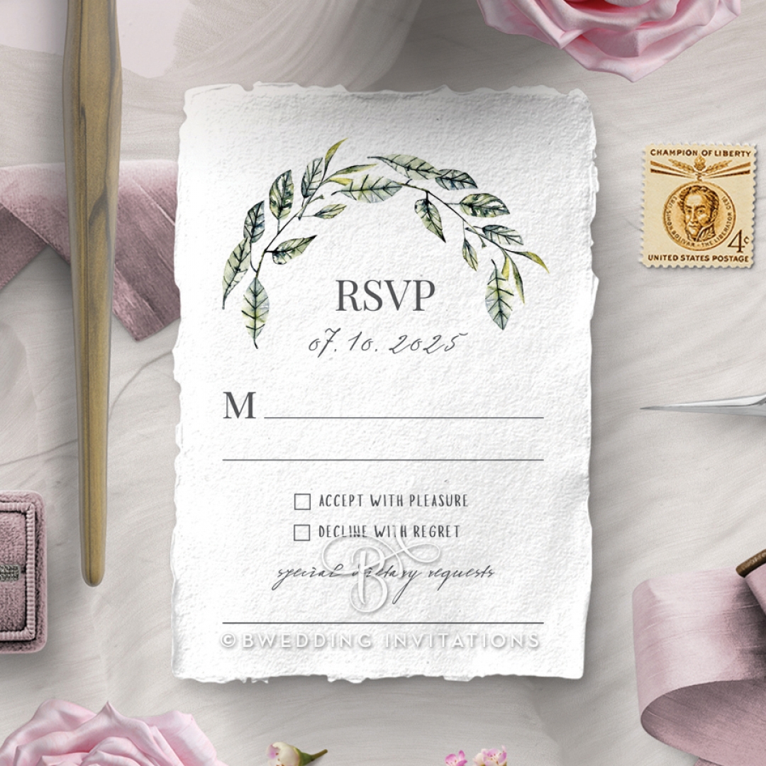 Rustic Affair rsvp card