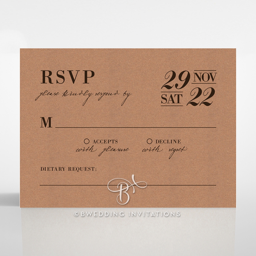 Rustic Love Notes rsvp wedding enclosure card design