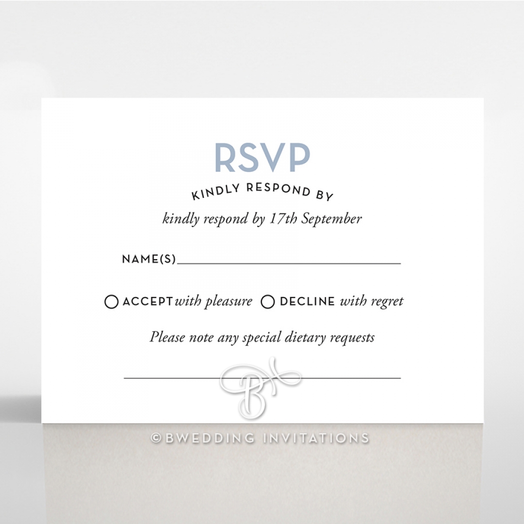 Silver Chic Charm Paper rsvp invite design