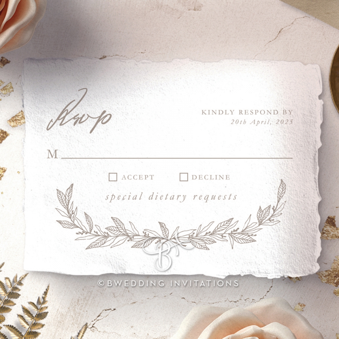 Simple Charm rsvp invitation