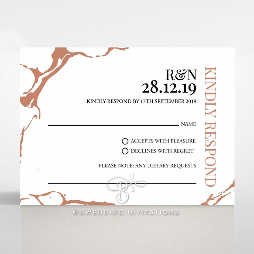 Stonework rsvp card design