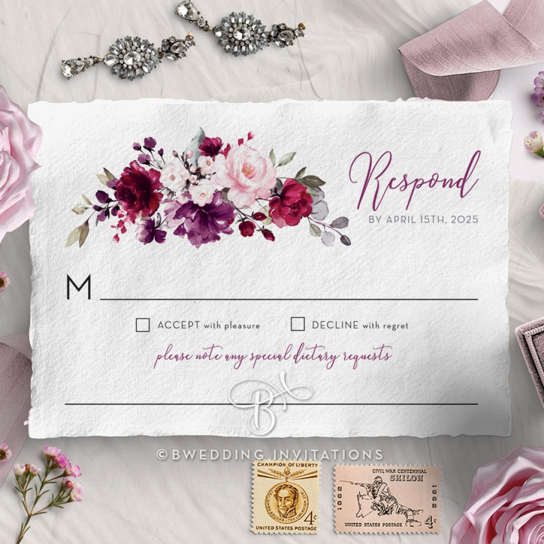 Their Fairy Tale rsvp wedding card design