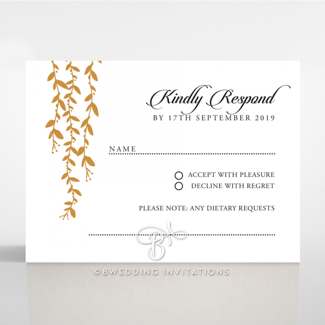 Unbroken Romance rsvp wedding card design