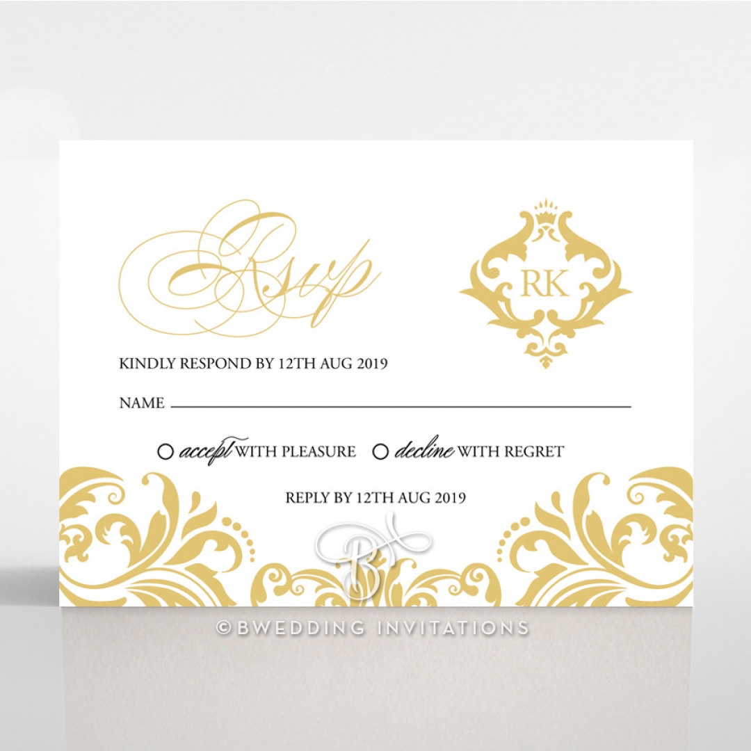 Victorian Extravagance rsvp wedding enclosure design