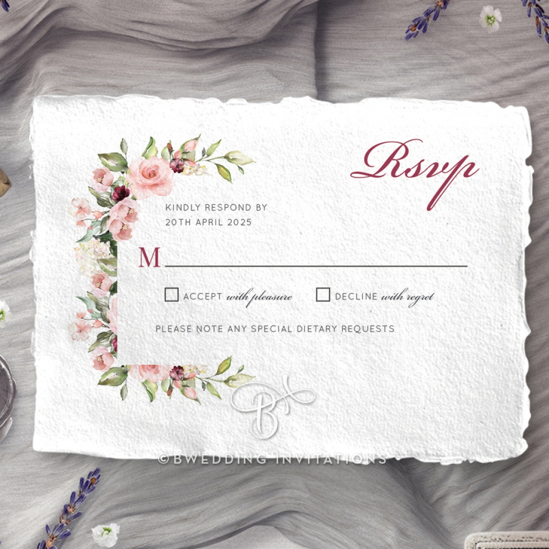 Vines of Love rsvp wedding enclosure design