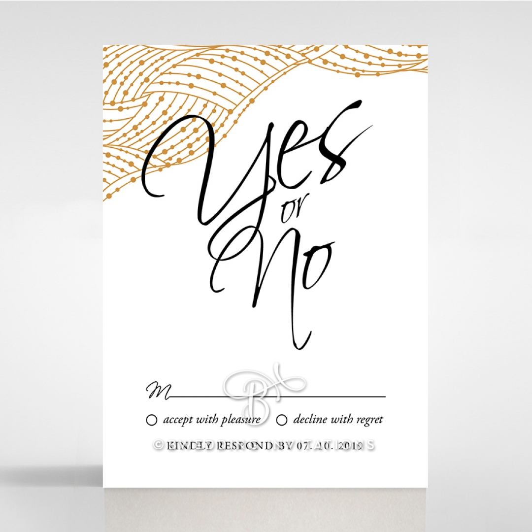 Woven Love Letterpress rsvp enclosure card