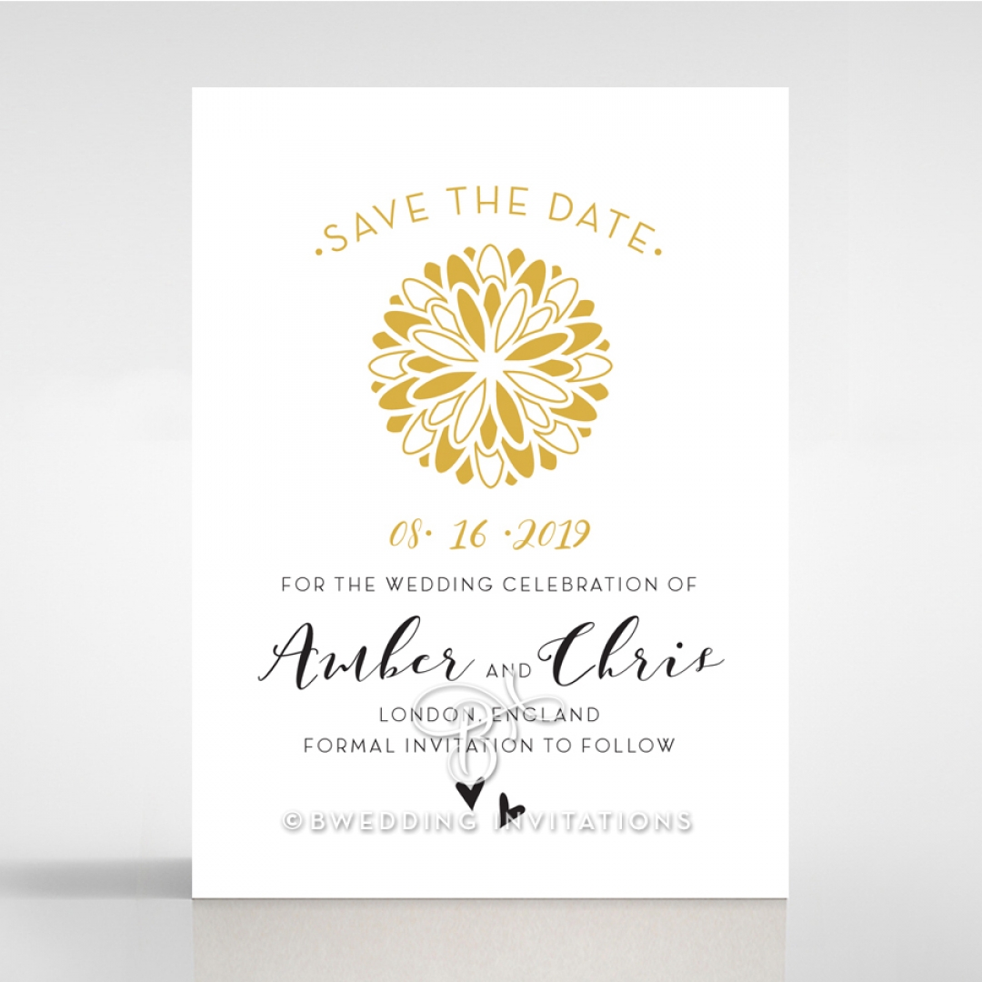 Bohemia save the date invitation card