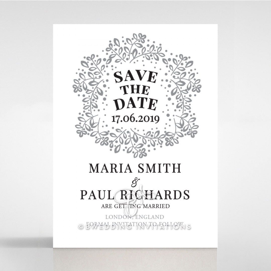 Enchanted Crest wedding save the date card