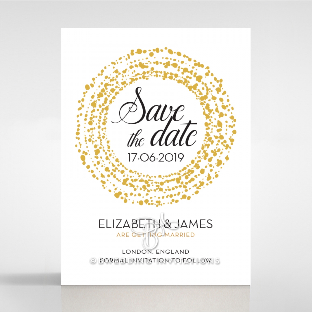 Enchanting Halo save the date wedding stationery card design