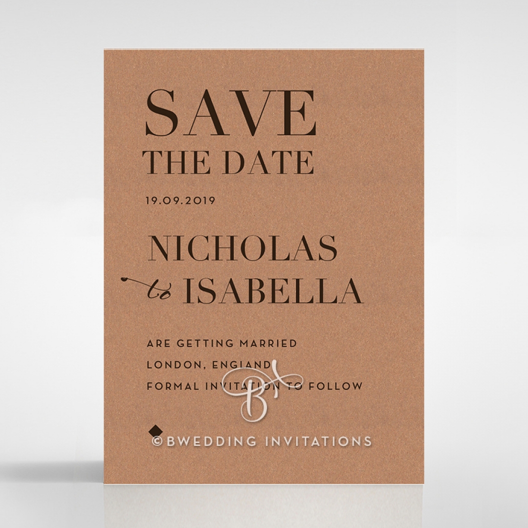 Enchanting Imprint save the date invitation card