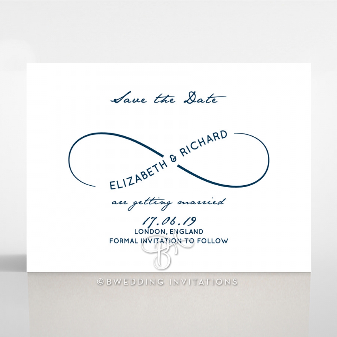 Eternal Simplicity wedding save the date stationery card design