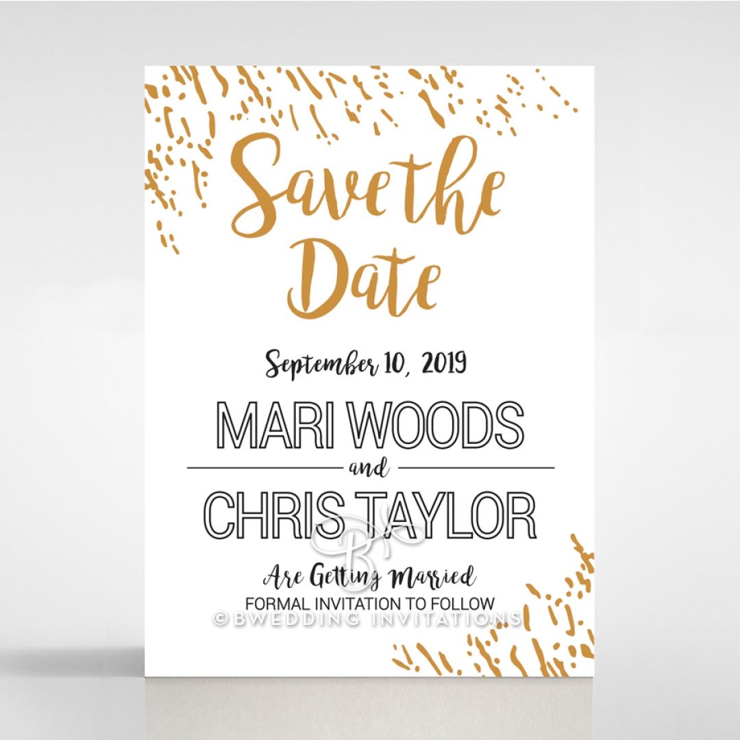 Fire Sparkle save the date invitation card design