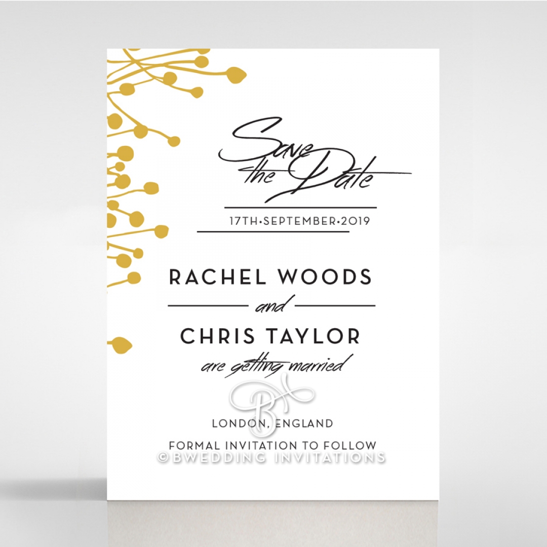 Flourishing Romance wedding save the date stationery card item