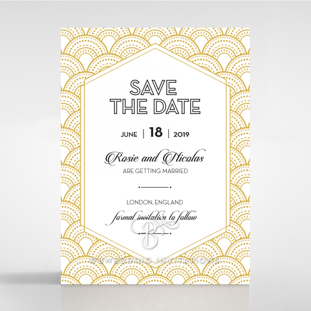 Gatsby Glamour save the date wedding stationery card item