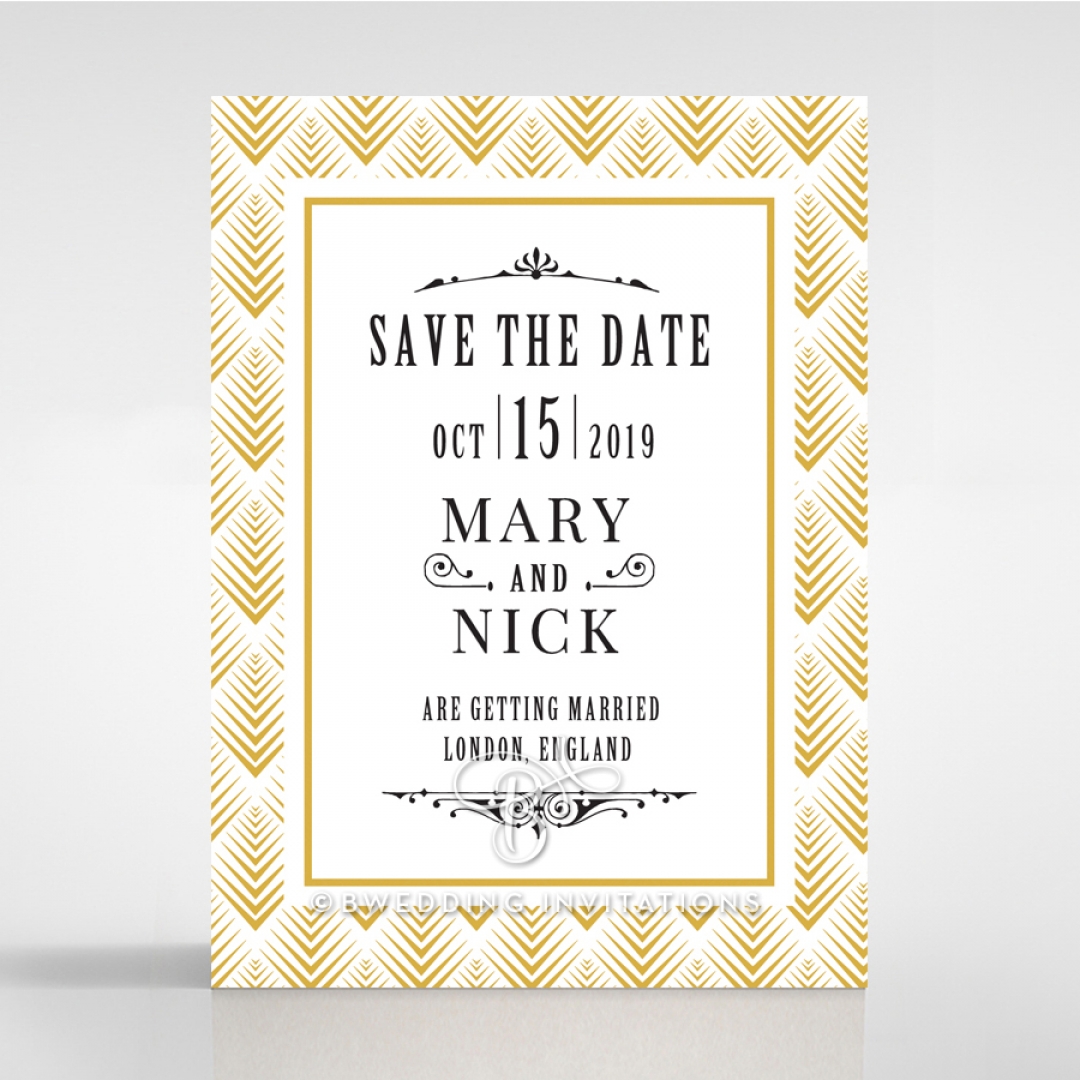 Gradient Glamour save the date invitation stationery card item