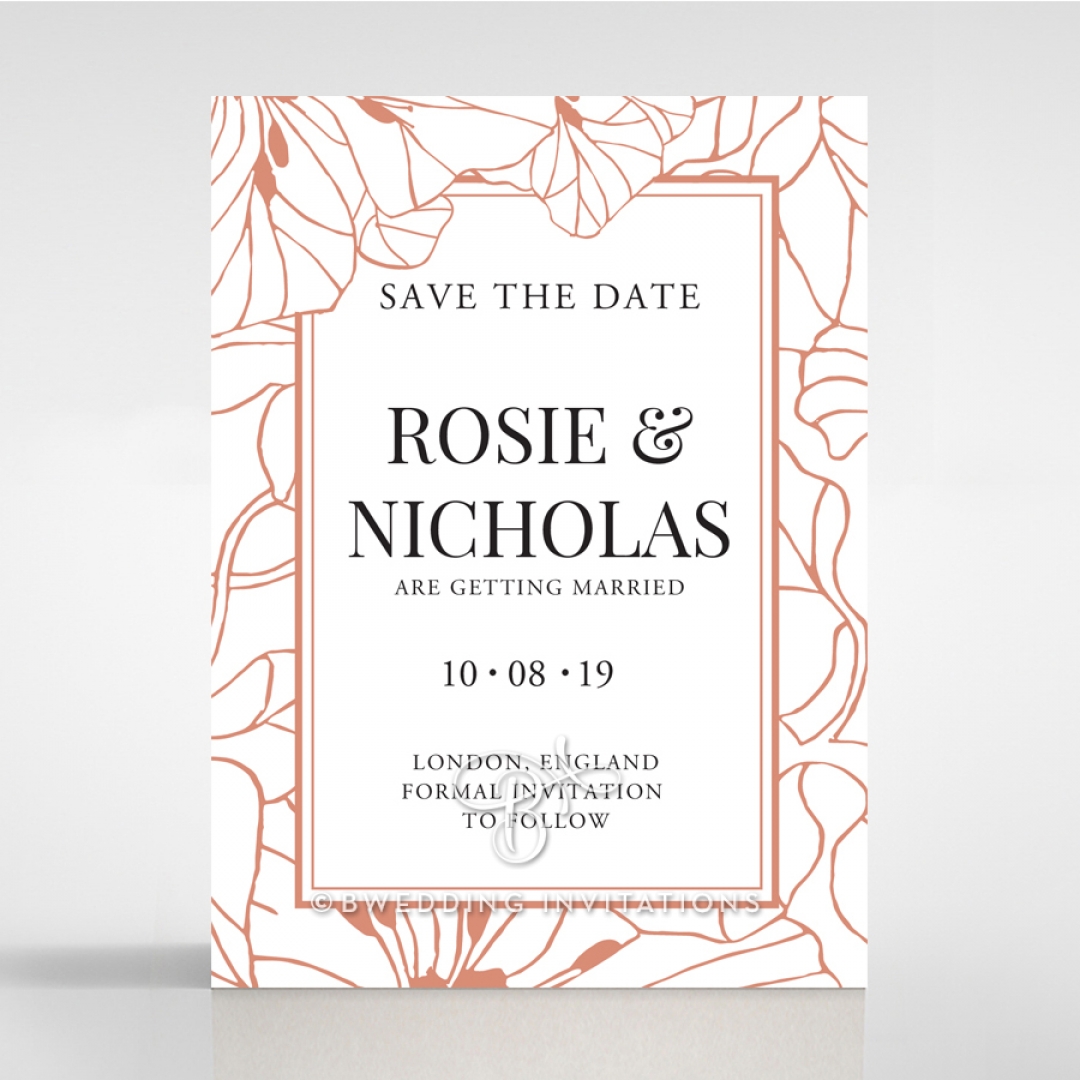 Grand Flora save the date invitation card design