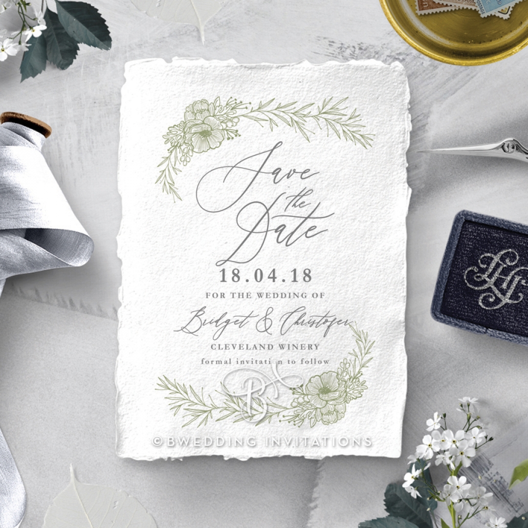 Love Estate wedding stationery save the date card item