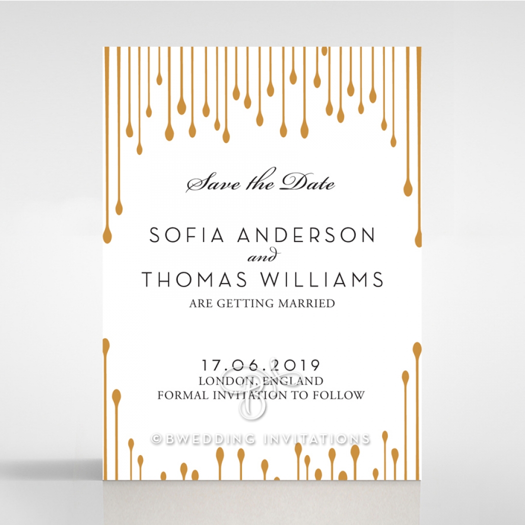 Luxe Intrigue wedding save the date card design