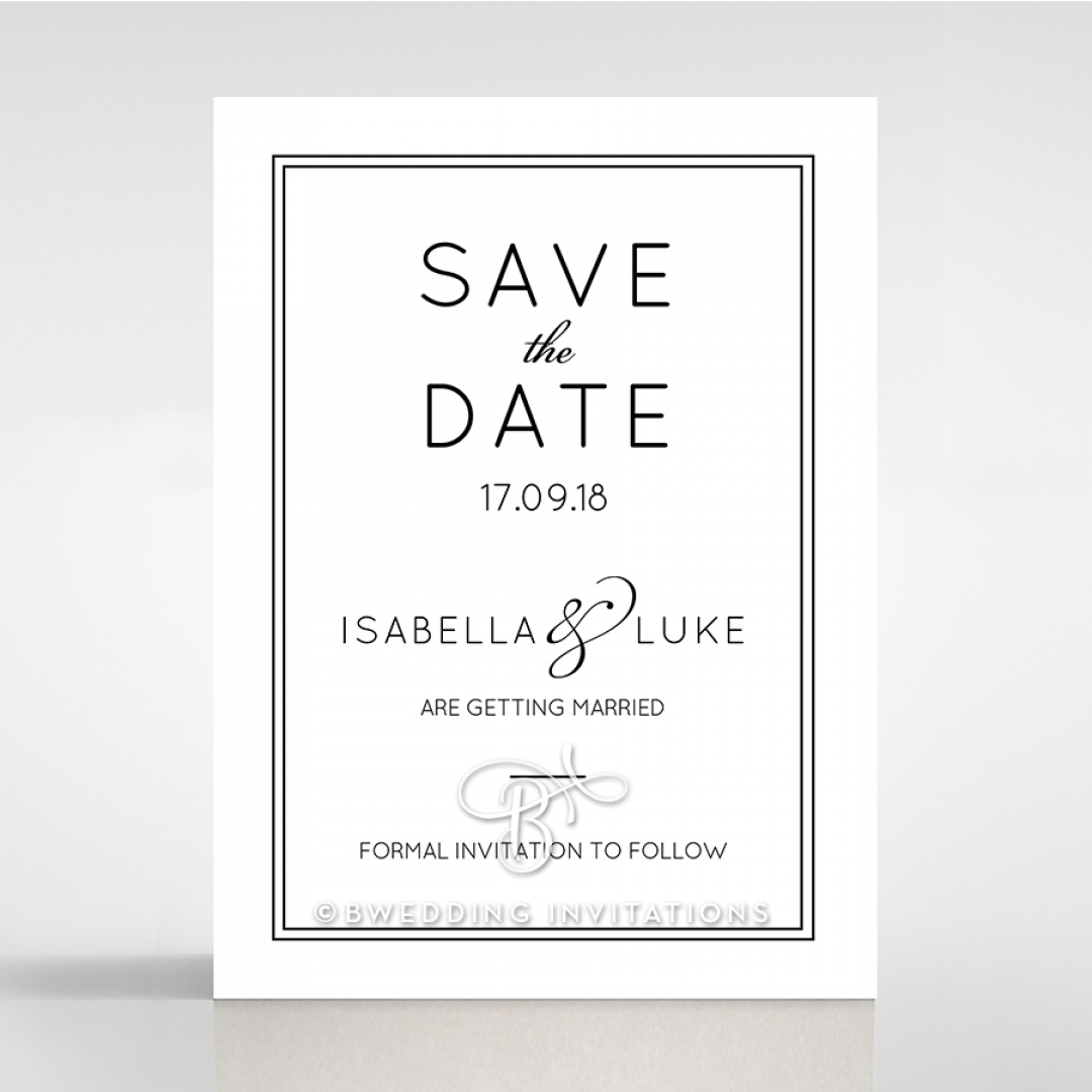 Luxe Paper Elegance save the date wedding card