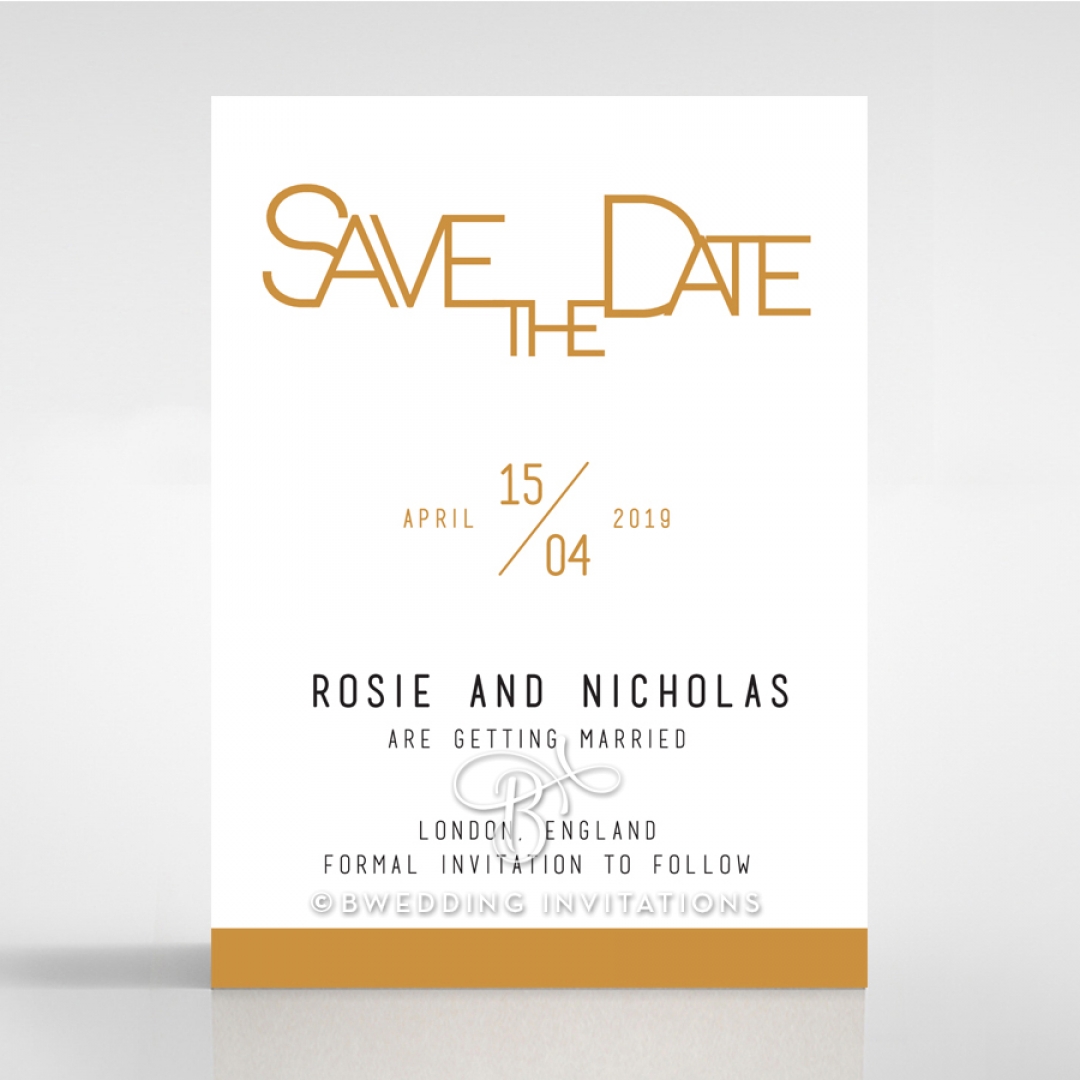 Minimalist Love save the date wedding stationery card