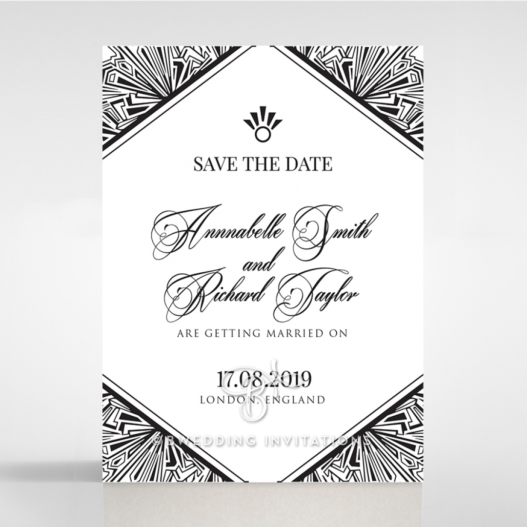 Paper Ace of Spades save the date card