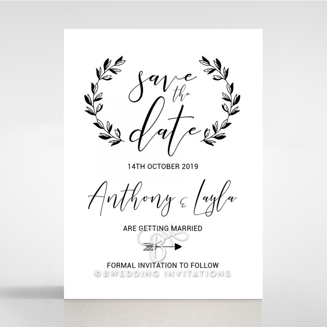 Paper Chic Rustic wedding stationery save the date card item