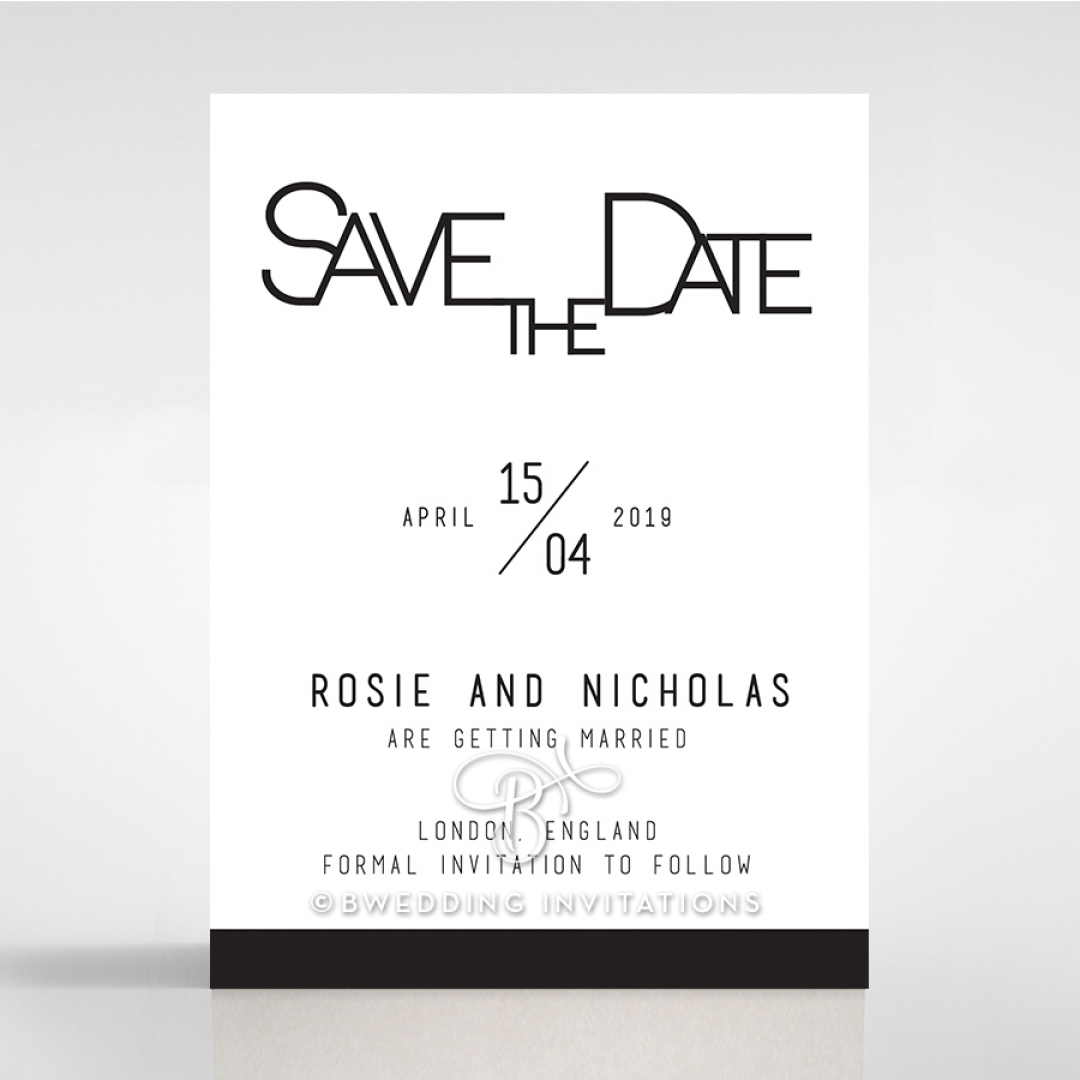 Paper Minimalist Love save the date invitation card