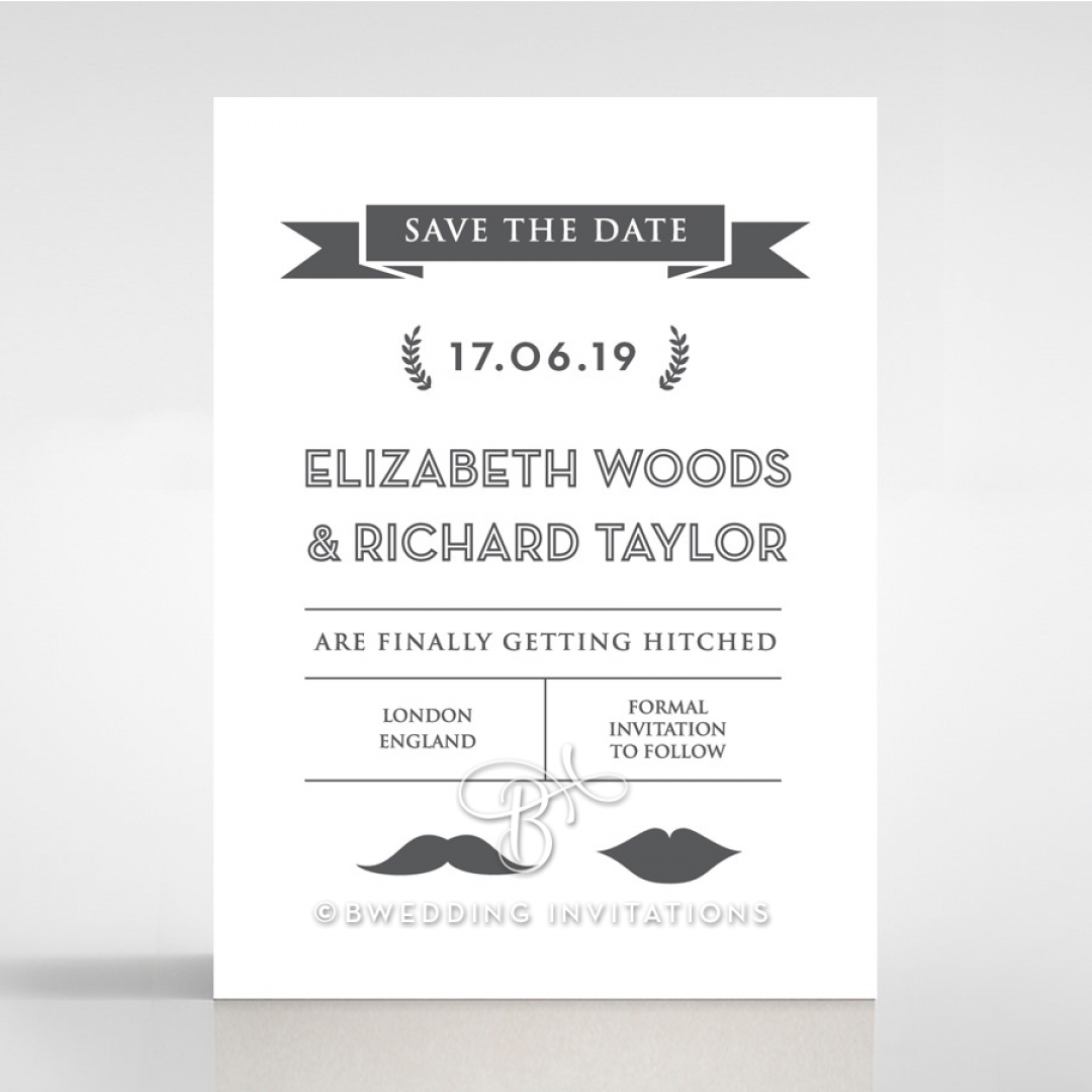 Playful Love wedding save the date stationery card