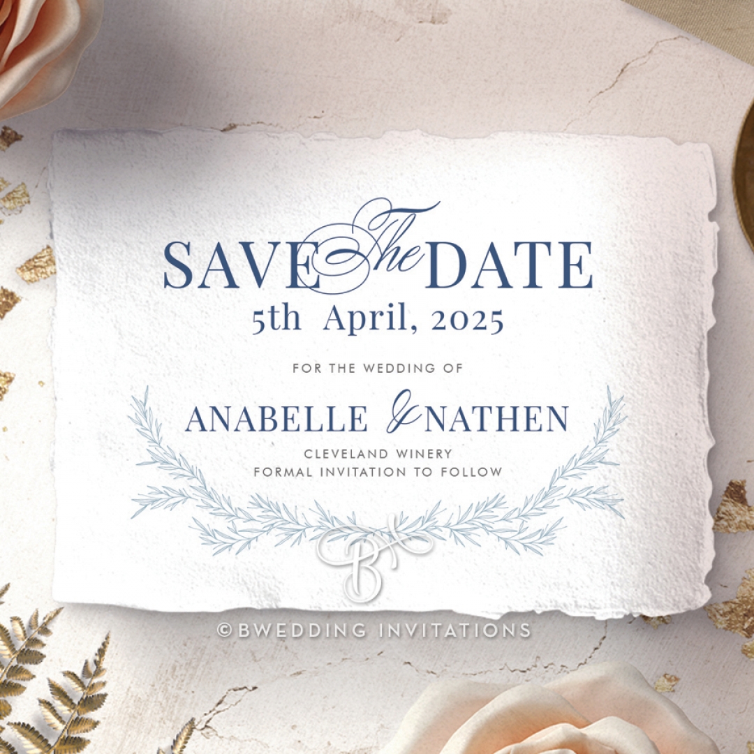 Romantic Soiree save the date invitation card design