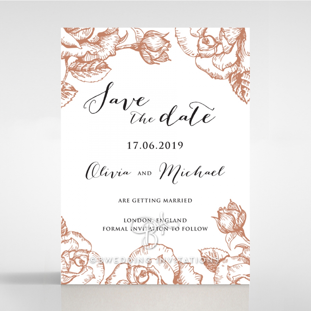 Rose Garden save the date wedding card