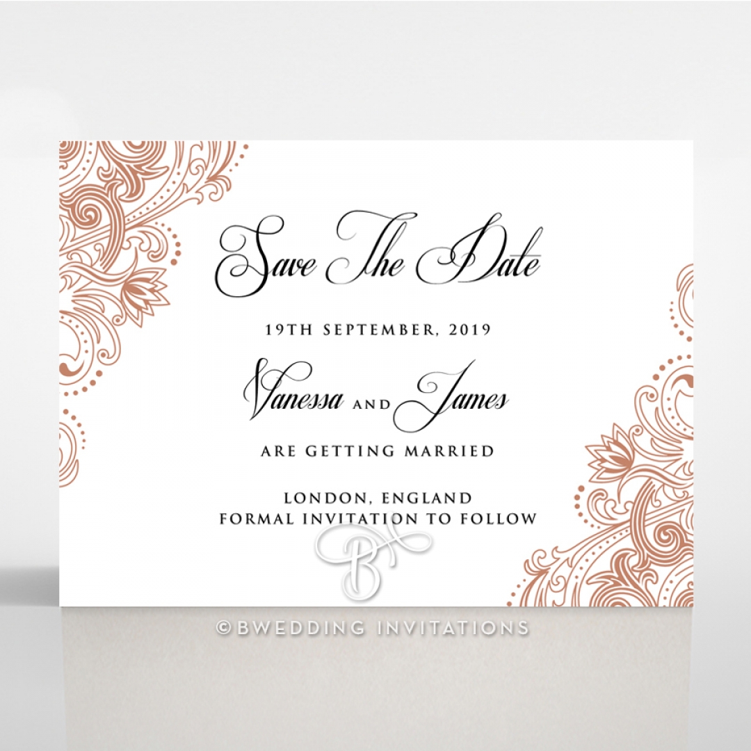 Royal Embrace wedding stationery save the date card item