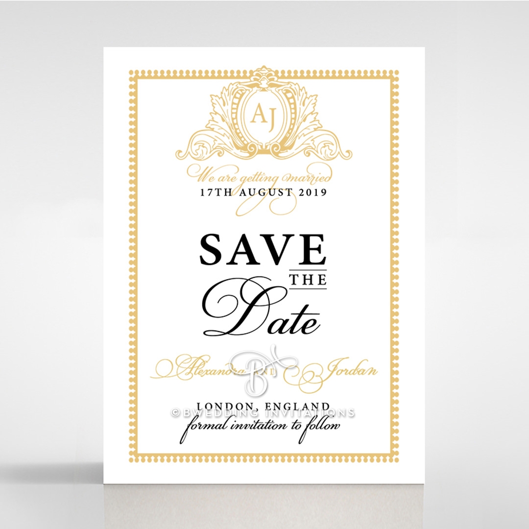 Royal Lace save the date wedding stationery card item