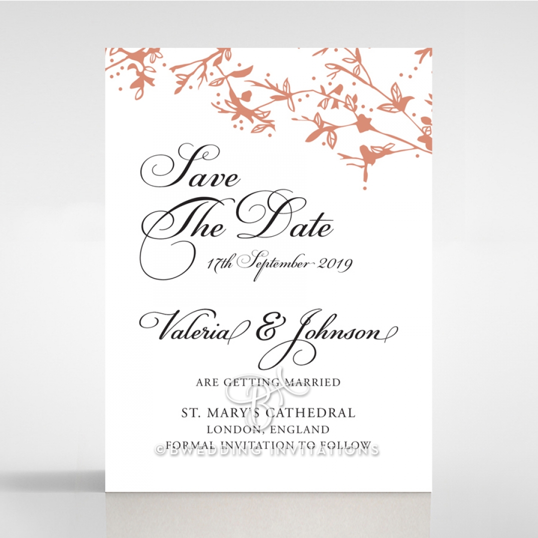 Secret Garden save the date wedding stationery card design