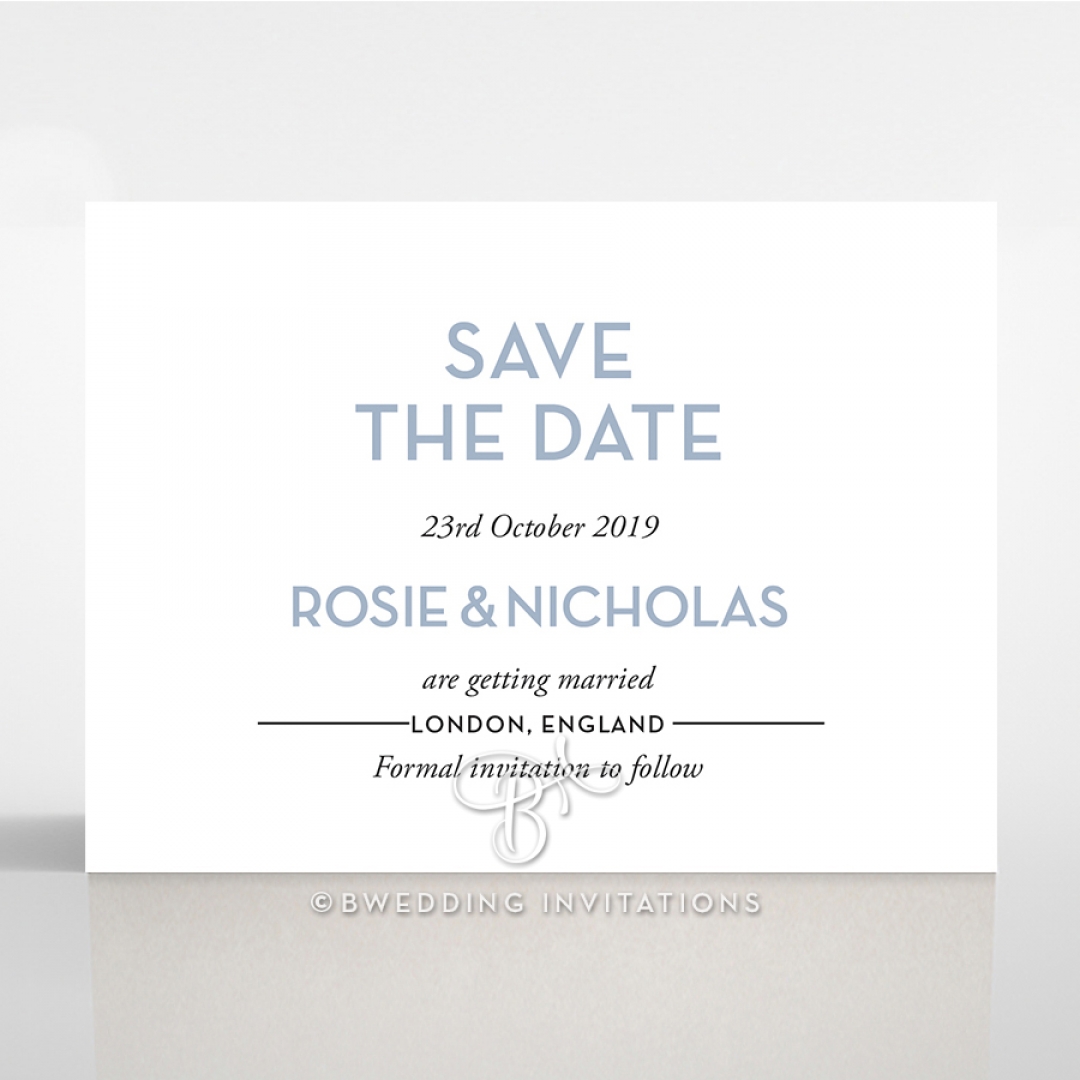 Silver Chic Charm Paper wedding save the date stationery card item