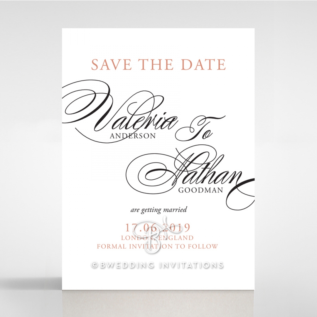 Timeless Romance save the date stationery card design