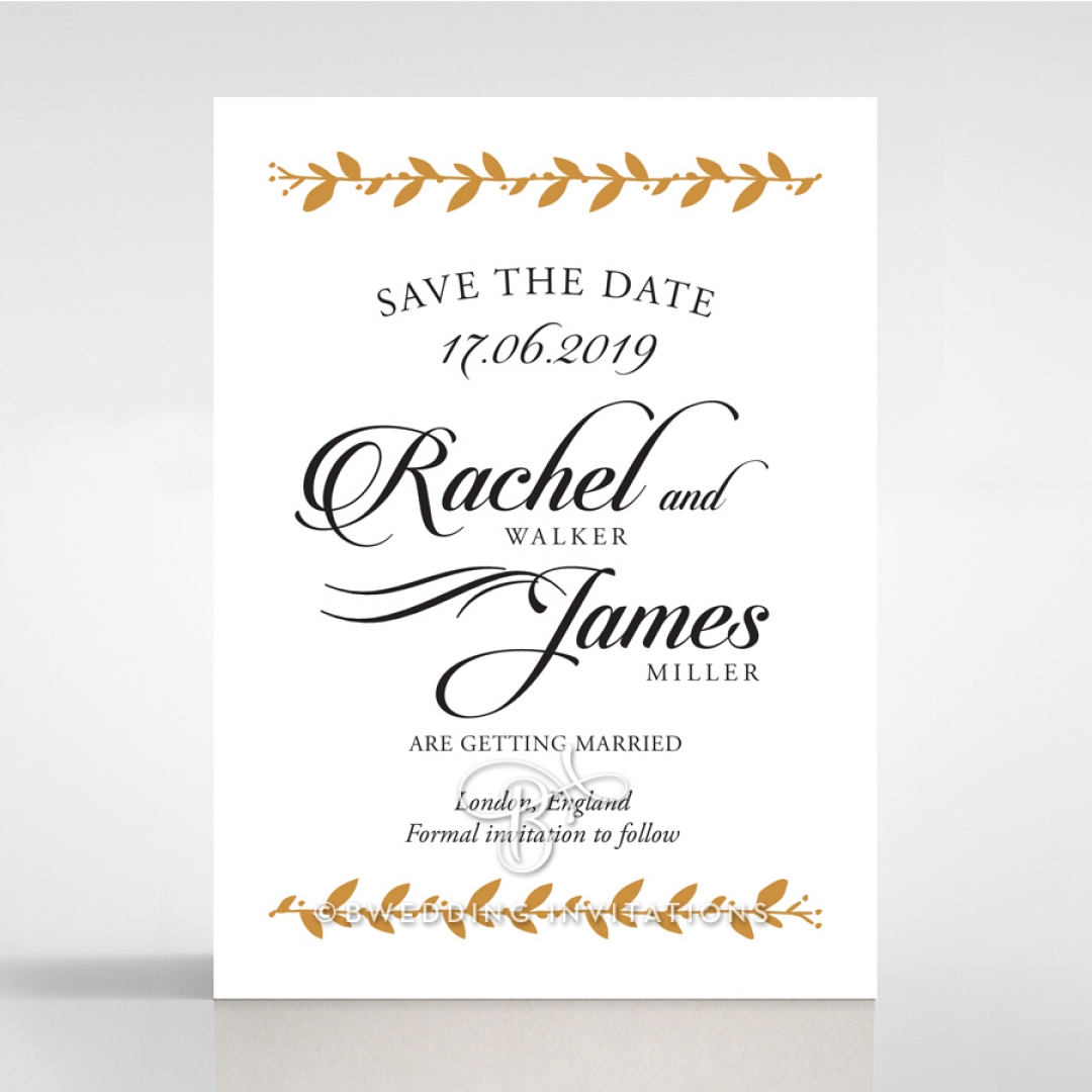 Unbroken Romance save the date card design