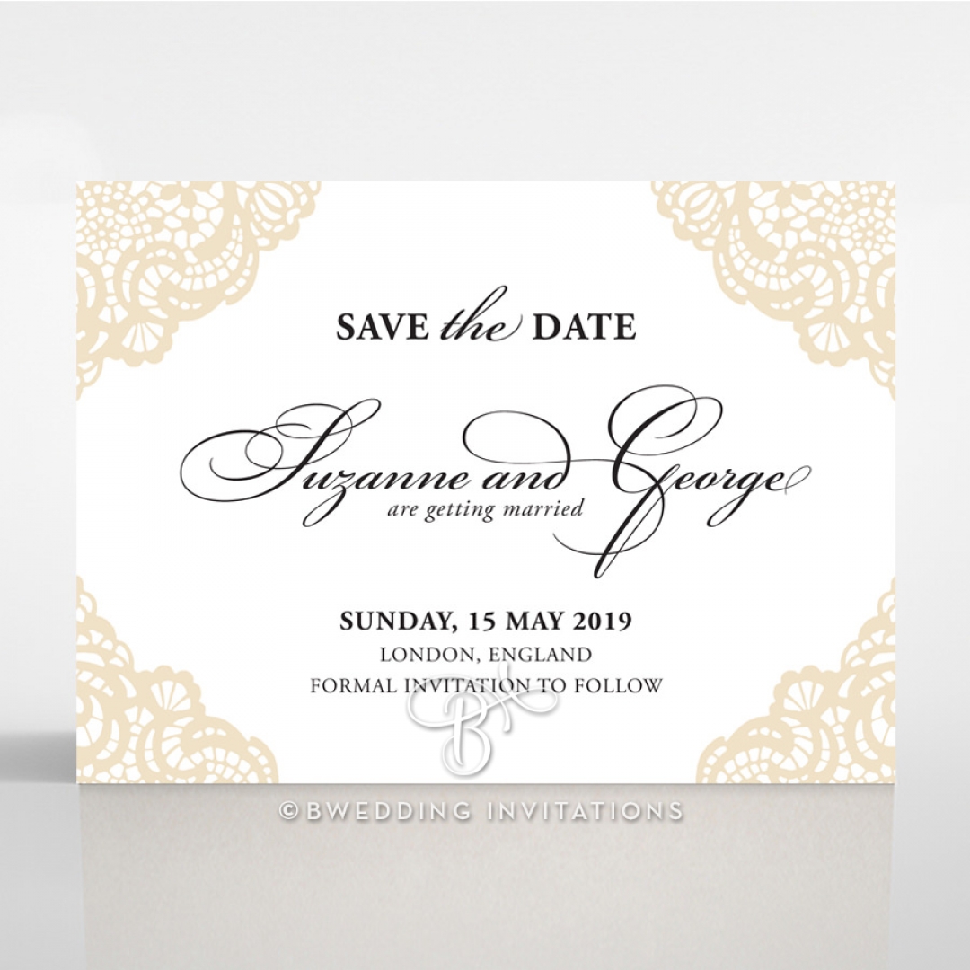 Vintage Prestige save the date card design