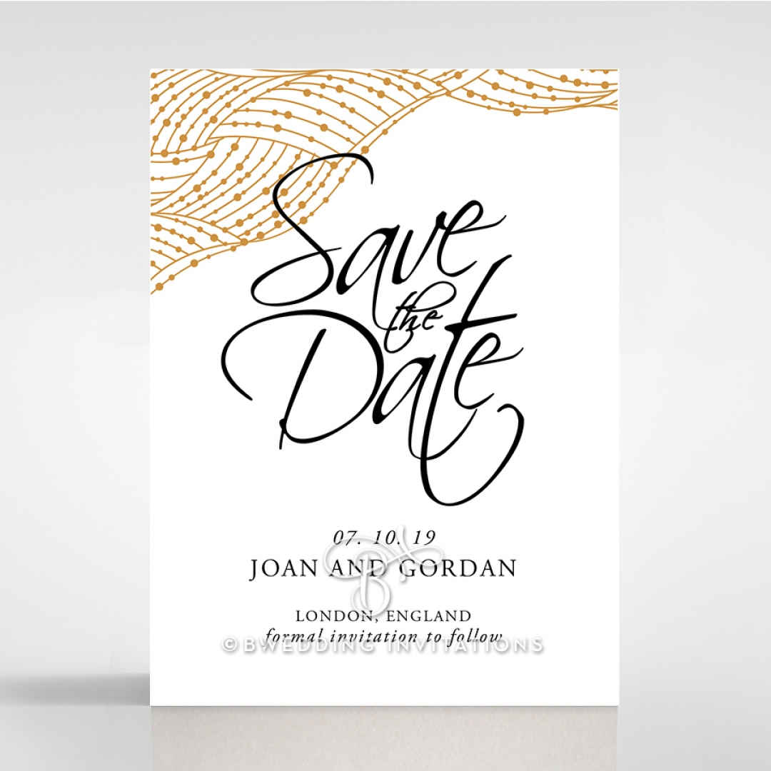 Woven Love Letterpress wedding save the date card