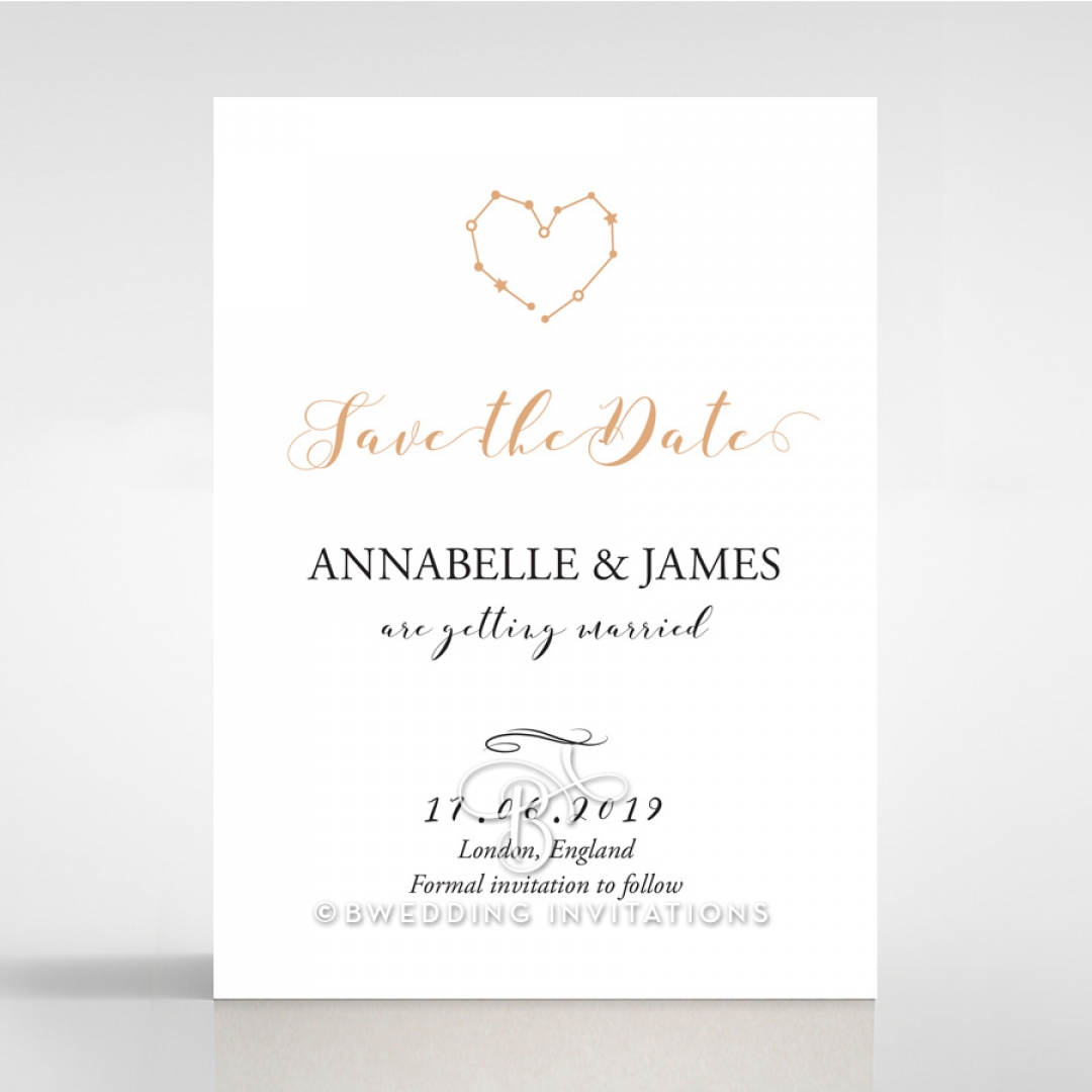 Written In The Stars - Navy wedding save the date card