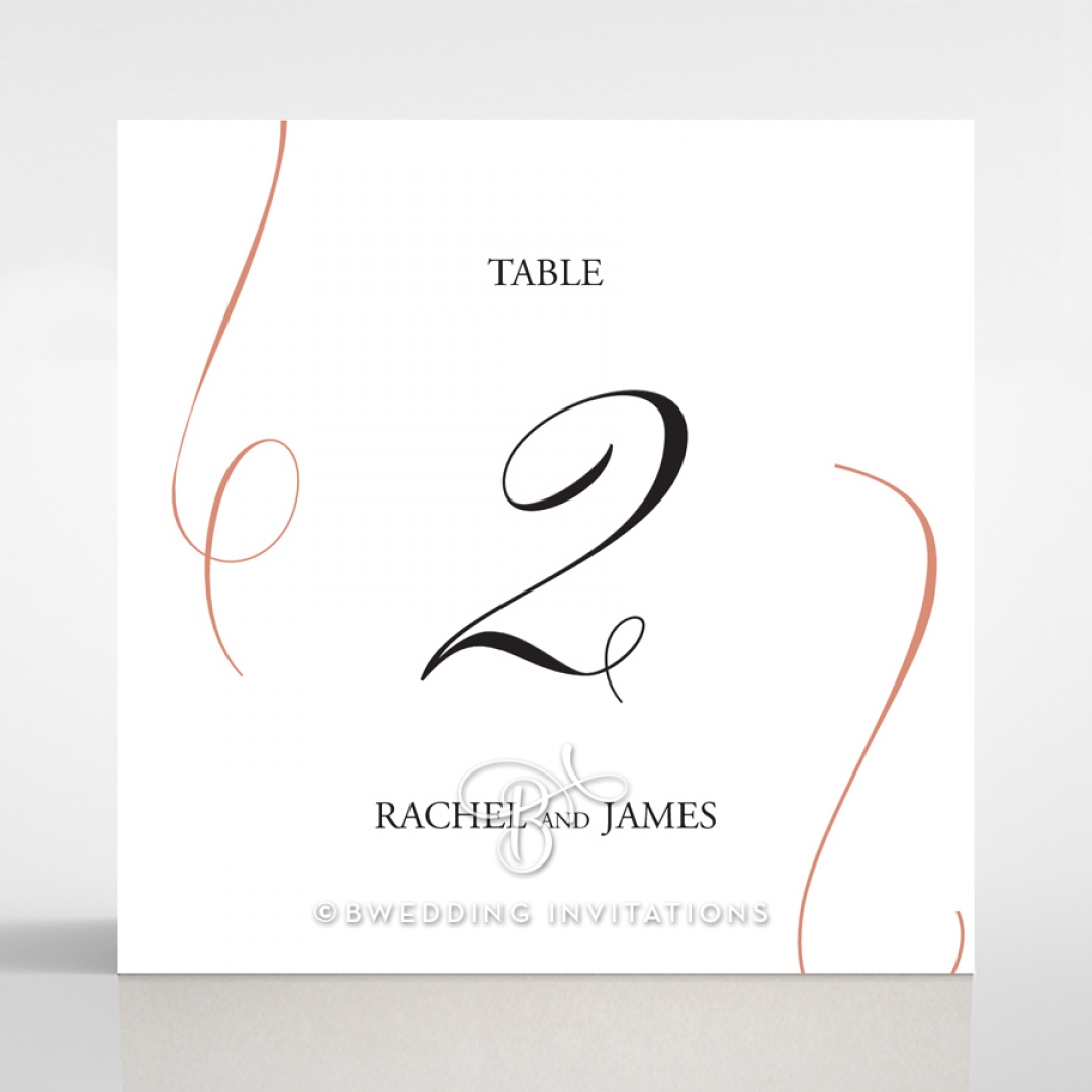 A Polished Affair wedding venue table number card stationery design