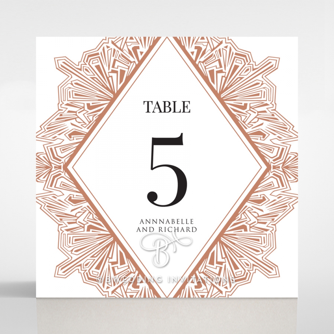 Ace of Spades wedding table number card stationery