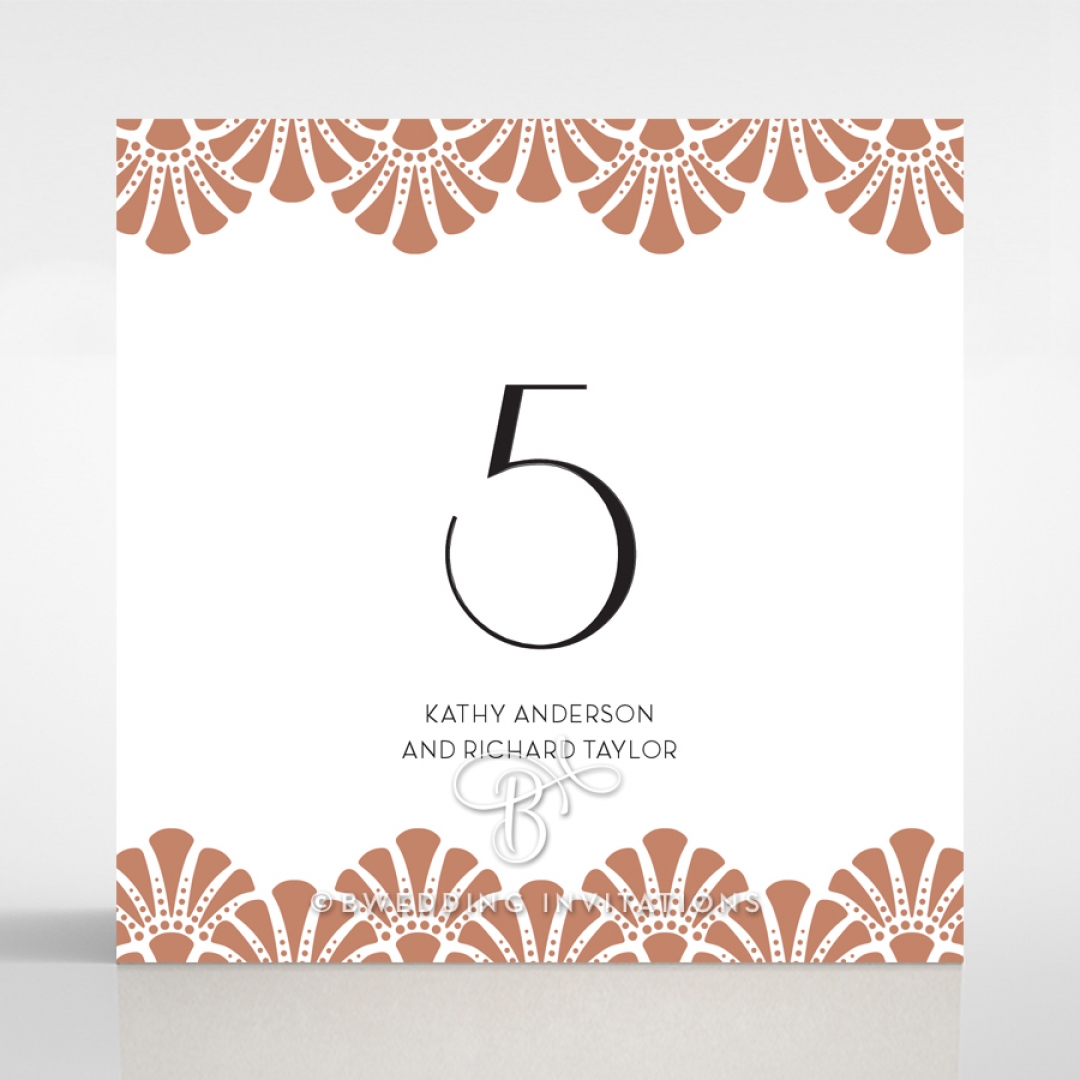 Art Deco Allure wedding table number card