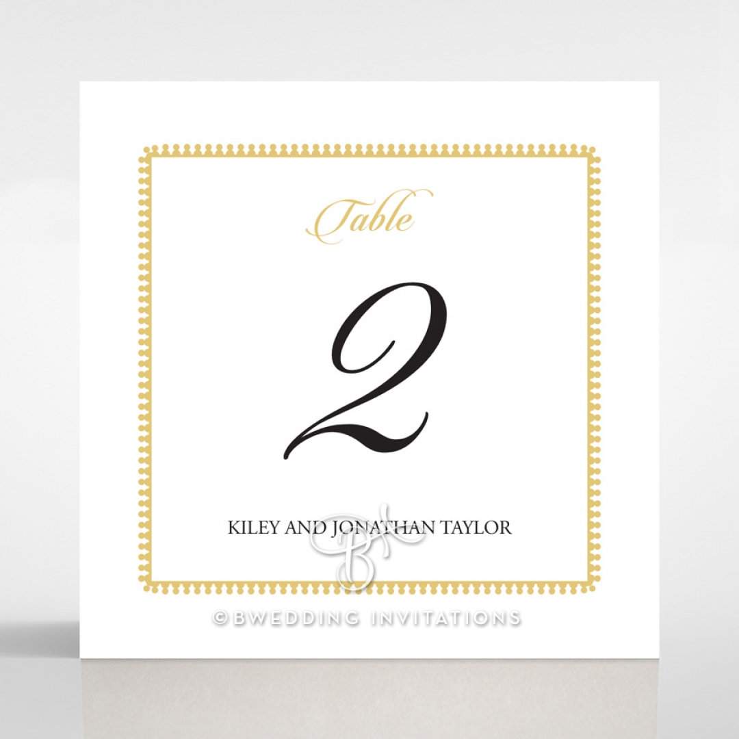 Blooming Charm reception table number card stationery design