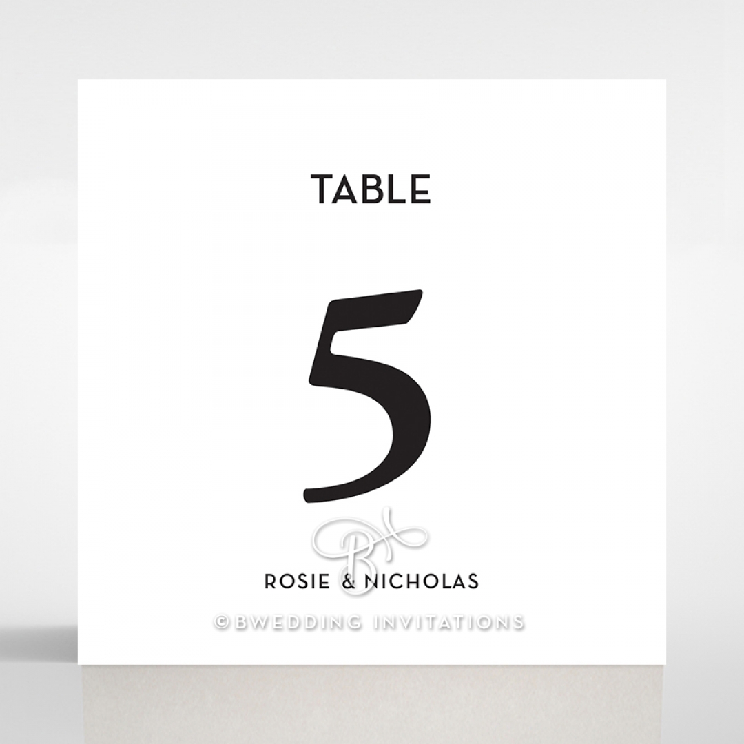 Clear Chic Charm Acrylic wedding reception table number card stationery design