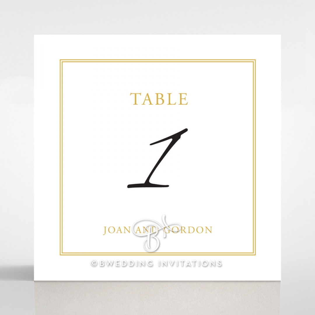 Diamond Drapery reception table number card stationery design