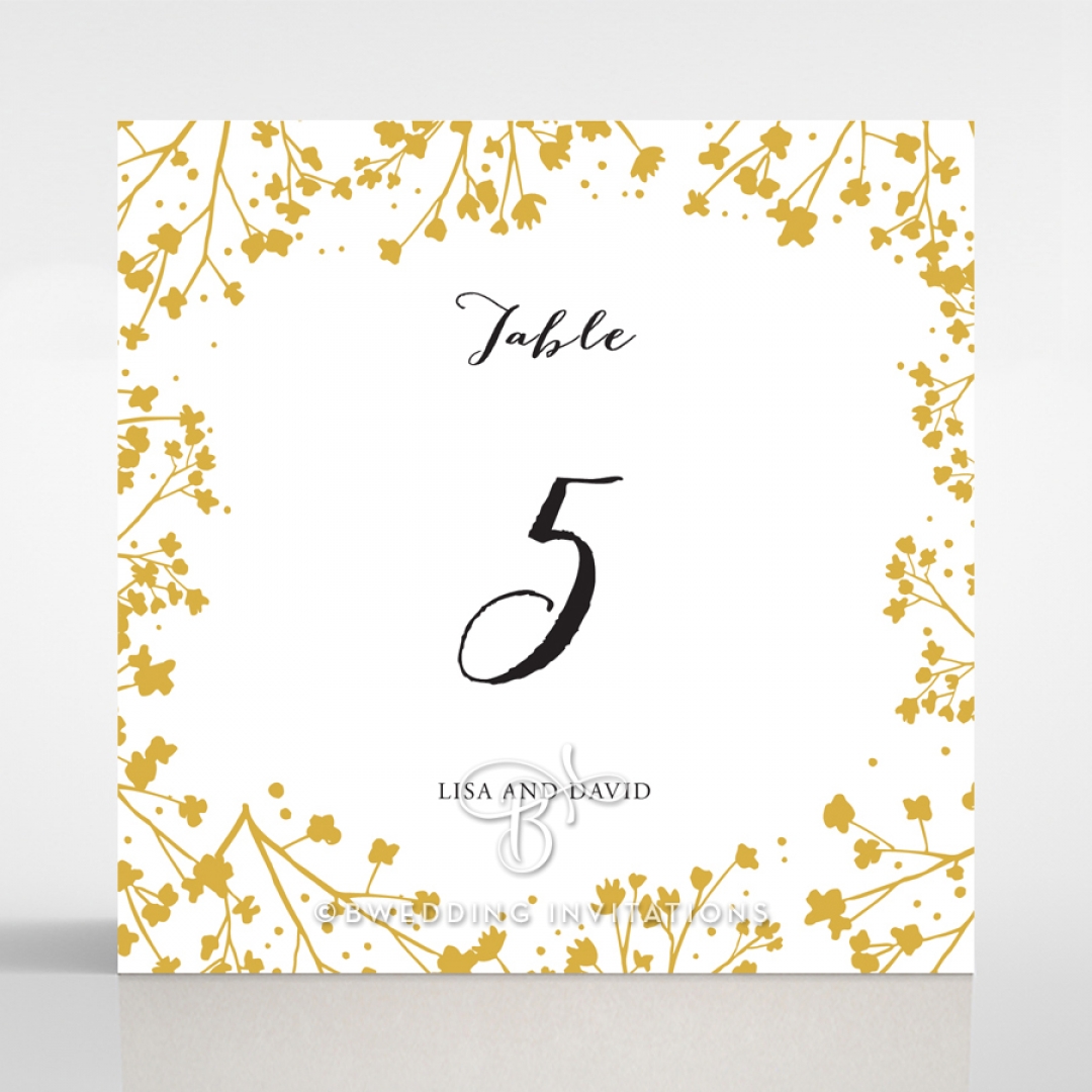 Embracing Bloom reception table number card design